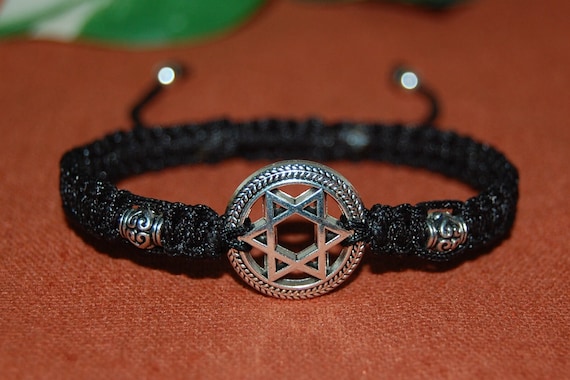 Buy Star of David Bracelet,good Luck String Bracelet,adjustable Drawstring  Bracelet,pray,men,women,protection,star of David Online in India - Etsy