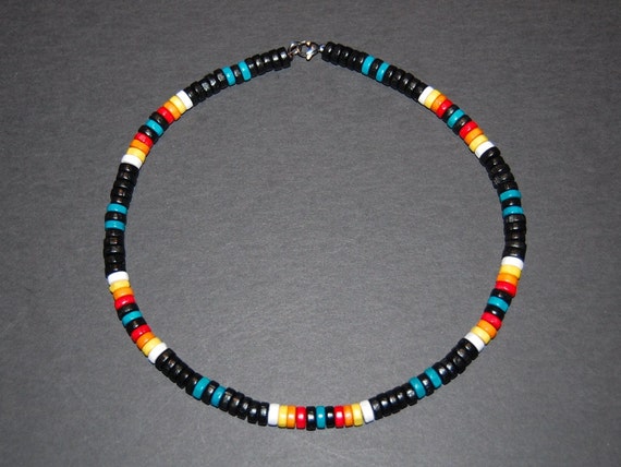 Antike Native American Shell Disc Heishi Kette Glasperlen