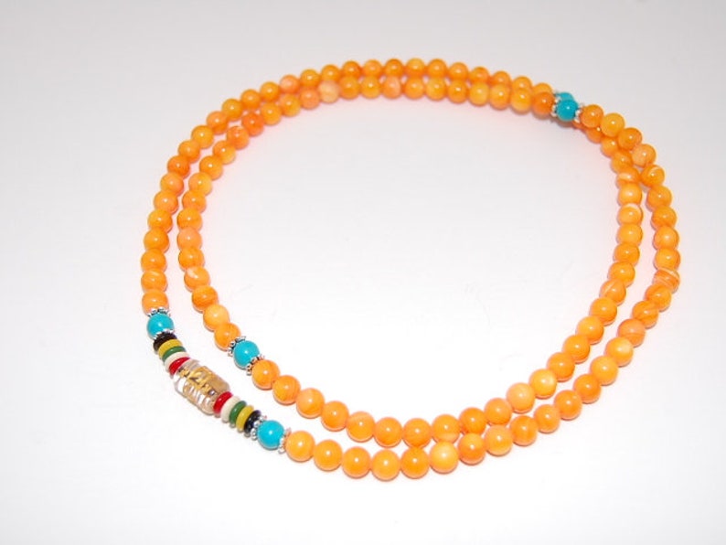 Orange Agate Necklace,108 Beads Mala Necklace,Orange Agate 6mm Beads,Stretchy,Orange Agate Bracelet,Prayer,Man,Woman,Protective,Yoga,Gift