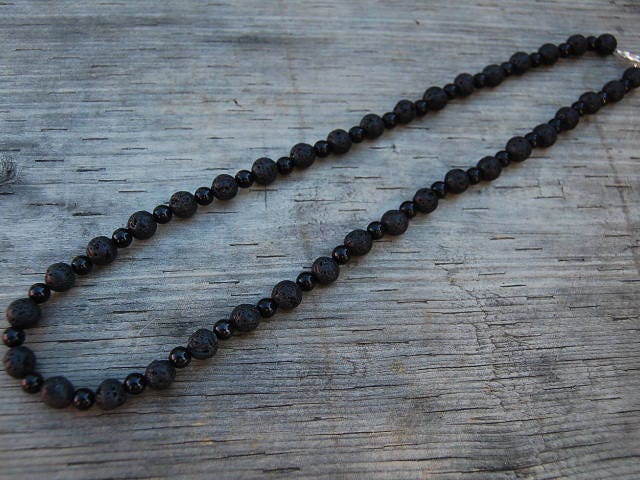 Lava Necklace,lava Stone Necklace,lava Beads,surfer Necklace,tribal ...