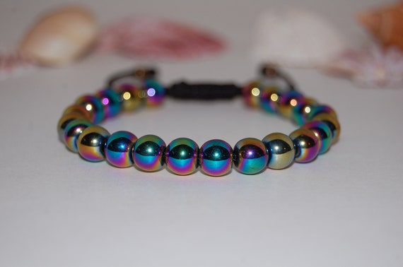 Bracelet Hematite rainbow – Krystaltemplet