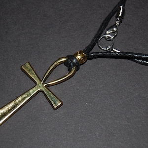 Ankh Cross Necklace,Ankh Cross Cord Necklace,Choker Necklace,Man,Spiritual,Men Necklace,Ethnic Necklace,Men&#39;s Coker Necklace,Ankh Cross