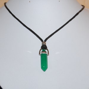 Jade Necklace,Green Jade Pendant Necklace,Choker Necklace,Men,Women,Cord Necklace,Jade Choker,Good Luck Necklace