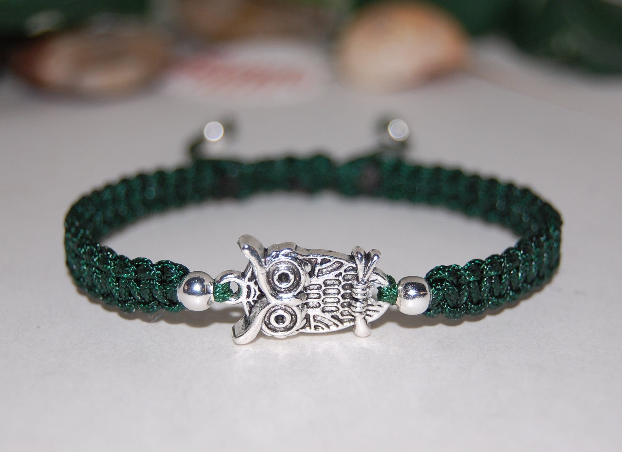 Owl Bracelet,Owl Cord Bracelet,Owl Charm Bracelet,Owl String Bracelet,Drawstring Bracelet,Men,Women,