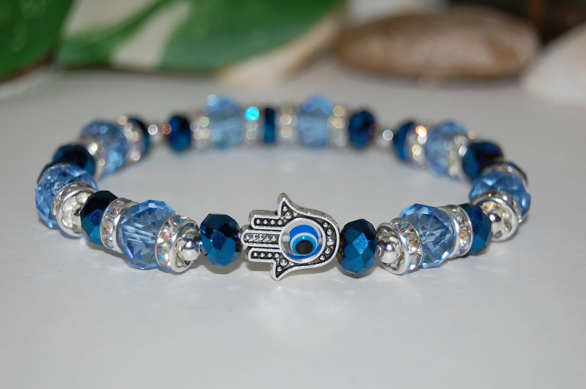 Blessed Evil Eye Bracelet Women Pearl Bead Bangle Blue Eye Elastic  Wristband Gift Jewelry | Shopee Philippines