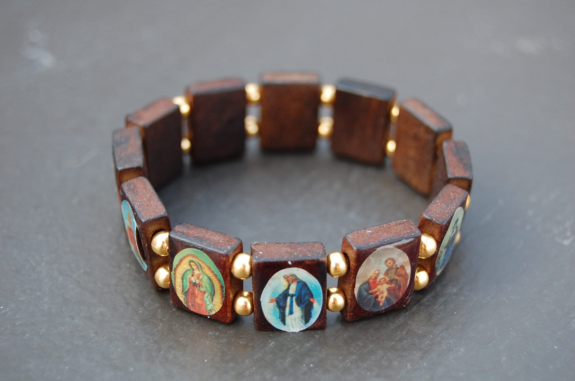 Bracciale Con Elastico In Legno - Souvenir Volto Santo Di Manoppello - Foto 6