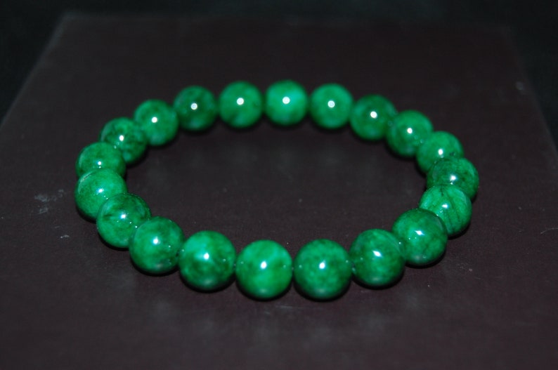 Green Jade Bracelet,Jade Bracelet,8mm Jade Gemstone Beads,Boho Bracelet,Pray,Stone Jewelry,Stretch,Gifts,Men,Women,Good Luck Bracelet,Gift image 7