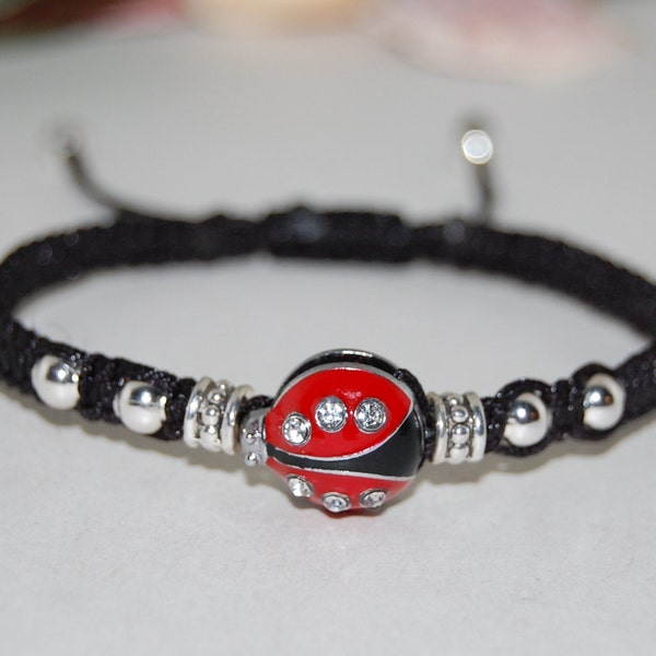Ladybug Bracelet,Ladybug Charm Bracelet,Ladybug Gifts,Bracelet For ladybug Lover,Ladybug Drawstring Bracelet,Good Luck Bracelet,Ladybug Gift