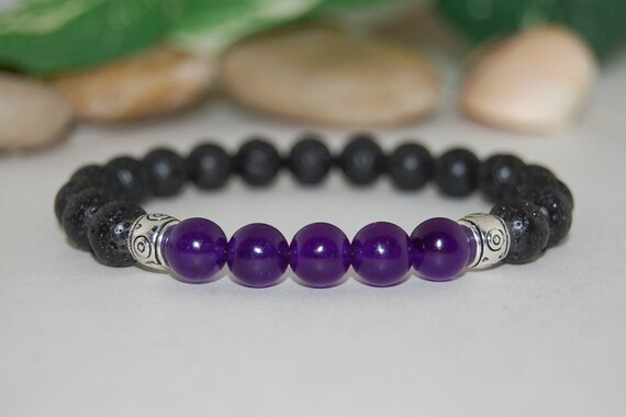 Amethyst lava bracelet outlet