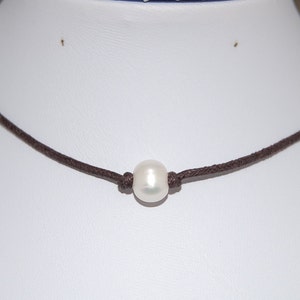 Pearl Necklace,Genuine Freshwater Pearl,Pearl Choker Necklace,Choker Necklace,Girl,Chic,Women,Pearl Cord Necklace,Pearl Chocker,Gift image 1