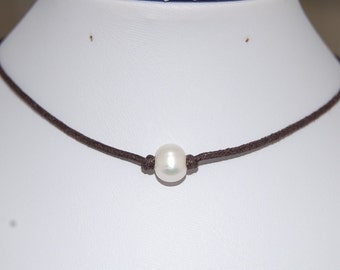 Pearl Necklace,Genuine Freshwater Pearl,Pearl Choker Necklace,Choker Necklace,Girl,Chic,Women,Pearl Cord Necklace,Pearl Chocker,Gift