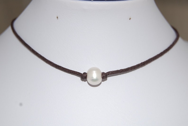 Pearl Choker,Genuine Freshwater Pearl,Pearl Necklace,Choker Necklace,Girl,Chic,Woman,Leather Cord Necklace,Pearl Chocker Necklace,Gift
