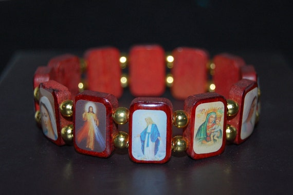 Wooden saints bracelet outlet