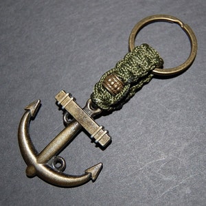 Llavero de ancla, llavero de marinero, llavero náutico, llavero de cordón de ancla, llavero de paracord, llavero, llavero hecho a mano, buena suerte, regalo