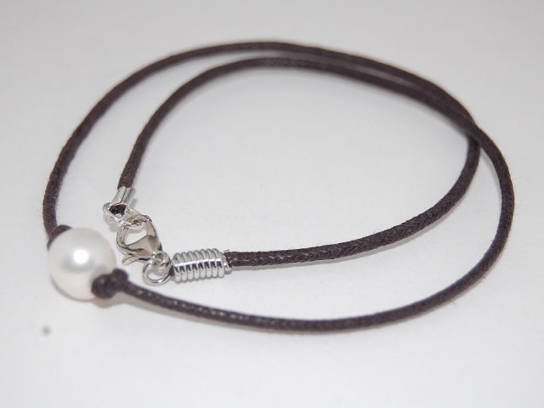Pearl Choker,Genuine Freshwater Pearl,Pearl Necklace,Choker Necklace,Girl,Chic,Woman,Leather Cord Necklace,Pearl Chocker Necklace,Gift