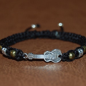 Guitar Bracelet,Music Bracelet,Electric Guitar Bracelet,Guitar Player Gift,Musician Bracelet,Rock and Roll,Band Bracelet,Instrument Bracelet