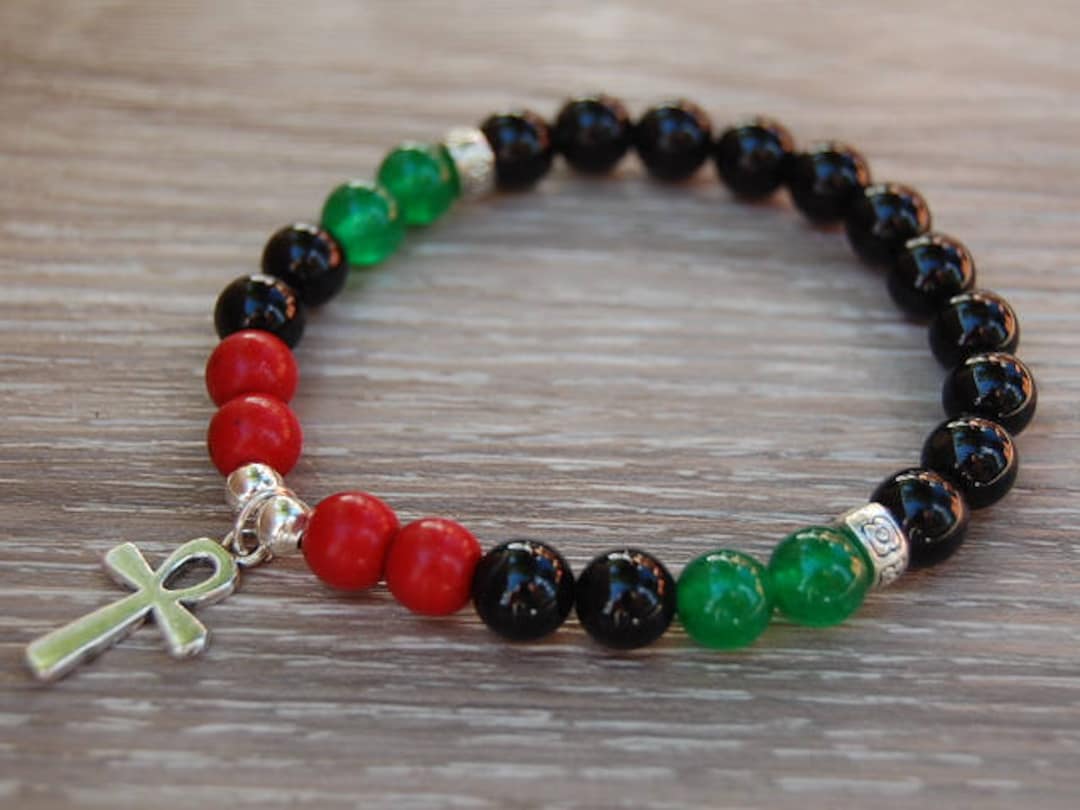 Red black green bracelets deals