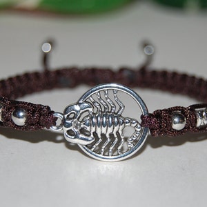 Pulsera de Escorpión, Pulsera con Dijes de Escorpio, Pulsera de Hilo para Hombre, Joyas del Zodiaco de Escorpio, Pulsera para Hombre, Pulsera de la Buena Suerte, Regalo para Él