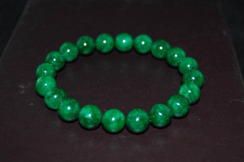 Green Jade Bracelet,Jade Bracelet,8mm Jade Gemstone Beads,Boho Bracelet,Pray,Stone Jewelry,Stretch,Gifts,Men,Women,Good Luck Bracelet,Gift image 8