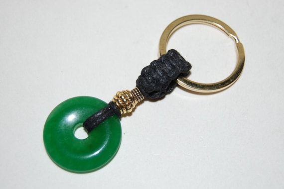 Jade Keychain,good Luck Keychain,green Jade Keychain,protection
