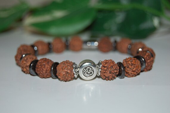 Om bracelet with rudraksha deals