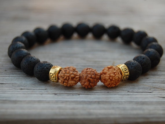 Lava Bracelet bodhi Tree Beads 8mm Beads volcano Lava Stone