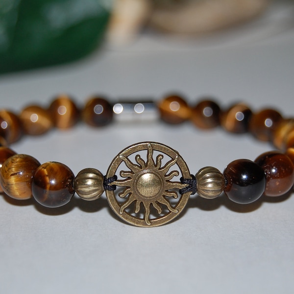 Apollo Bracelet,Tiger Eye Bracelet,God of Sun Bracelet,Tiger Eye Stone Bracelet,Prayer,Men,Women,Sun Bracelet,Protection,Meditation,Gift