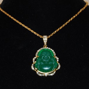 Buddha Necklace,Jade Buddha Necklace,Happy Buddha Necklace,Buddhist Necklace,Spirituality,Prayer,Men,Women,Yoga Necklace,Gift