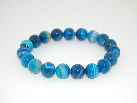 Blue Agate Bracelets Blue Agate Bracelets