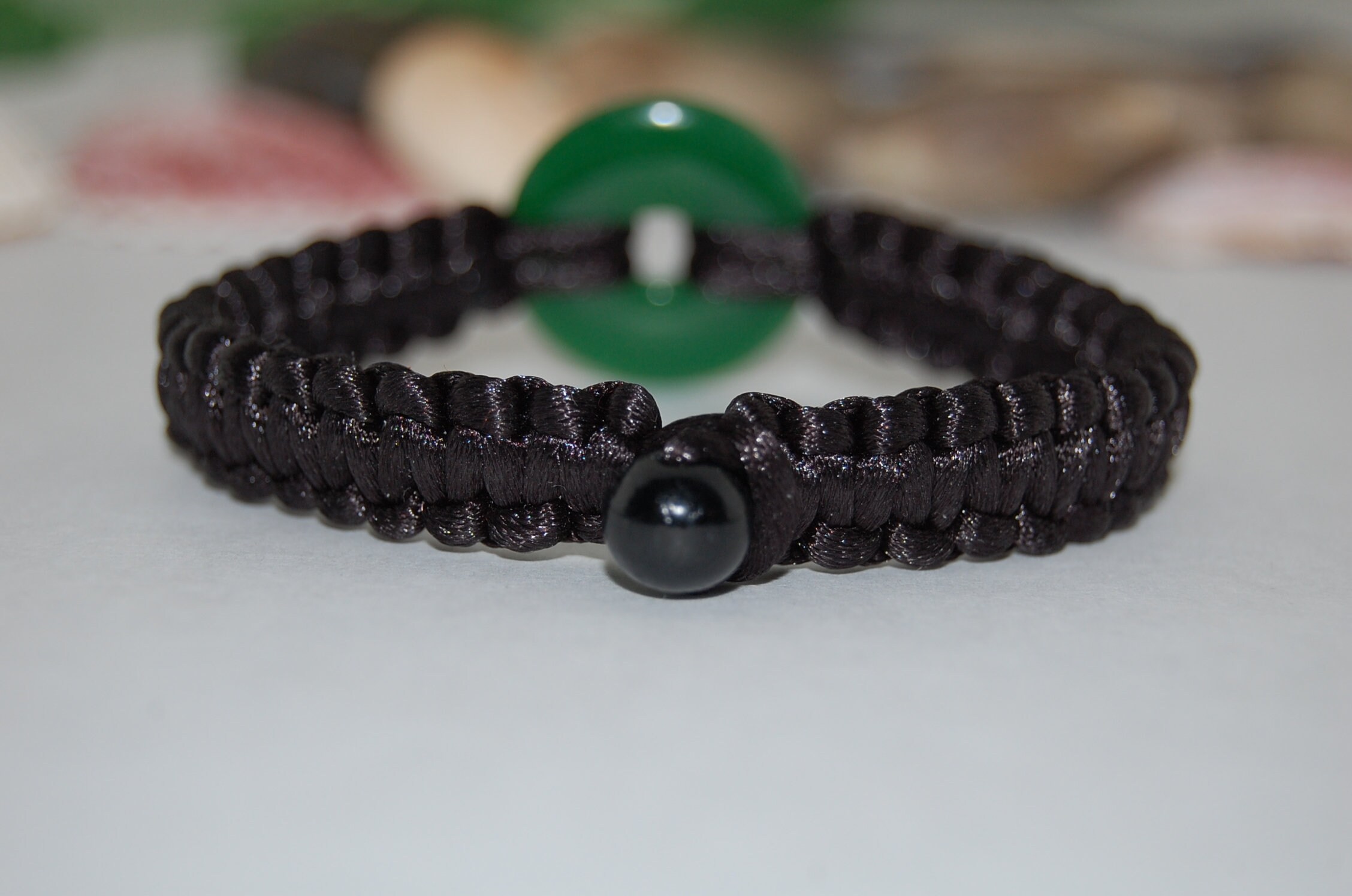 Jade Braceletgood Luck Braceletjade Pendant String Etsy