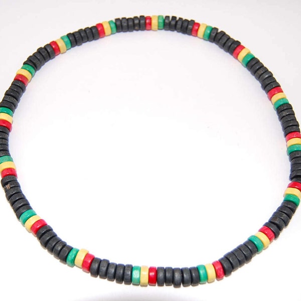 Rasta Halskette,Reggae Halskette,Männer Perlen Holz Halskette,Surfer Halskette,Tribal style,Chocker,Strandhalskette,Mann,Choker,Stretch