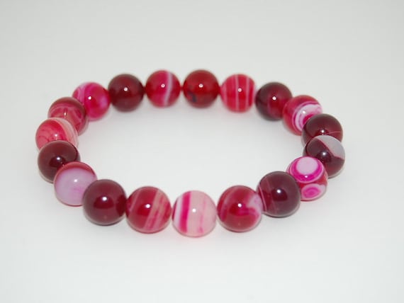 Bracciale 8mm Pietra Lavica Nero Pietre dure Naturali perle regalo Uomo Donna