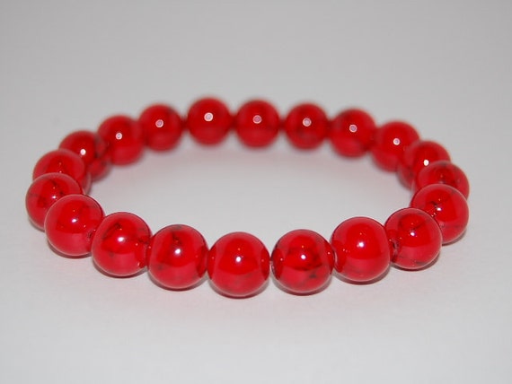 red howlite bracelet