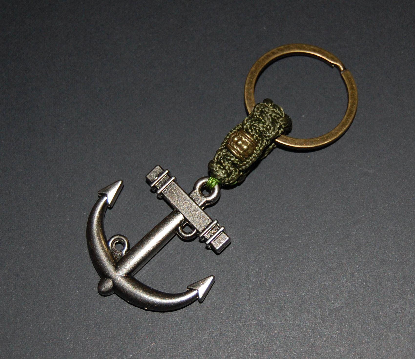 Anchor Keychain,sailors Keychain,nautical Keychain,anchor Cord