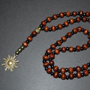 Apollo Necklace,God of the Sun Necklace,Wood Necklace,Apollo Rosary Necklace,Mens Necklace,Pray,Spirituality,Protection,Apollo Wood Necklace