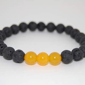 Lava Stone Bracelet,8mm Beads,Volcano Lava Stone Bracelet,Man,Woman,health,Relieve,Protection,Yoga,Stretch,Men,Women,Protection,Meditation image 4