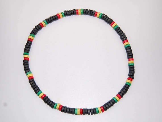 Collar Rasta Collar Reggae de madera con cuentas - Etsy