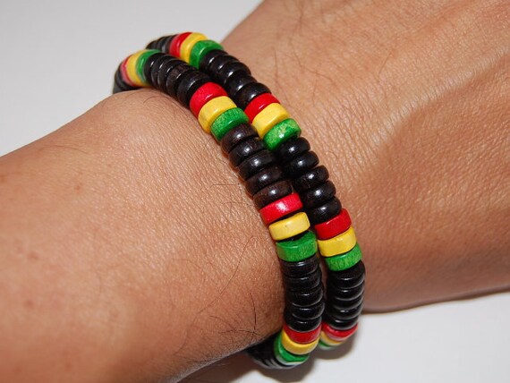 Collier Surf Ethnique Rasta En Perles Et Corne De Buffle - Motif Carte Afrique Togo - Neuf Avec étiquettes