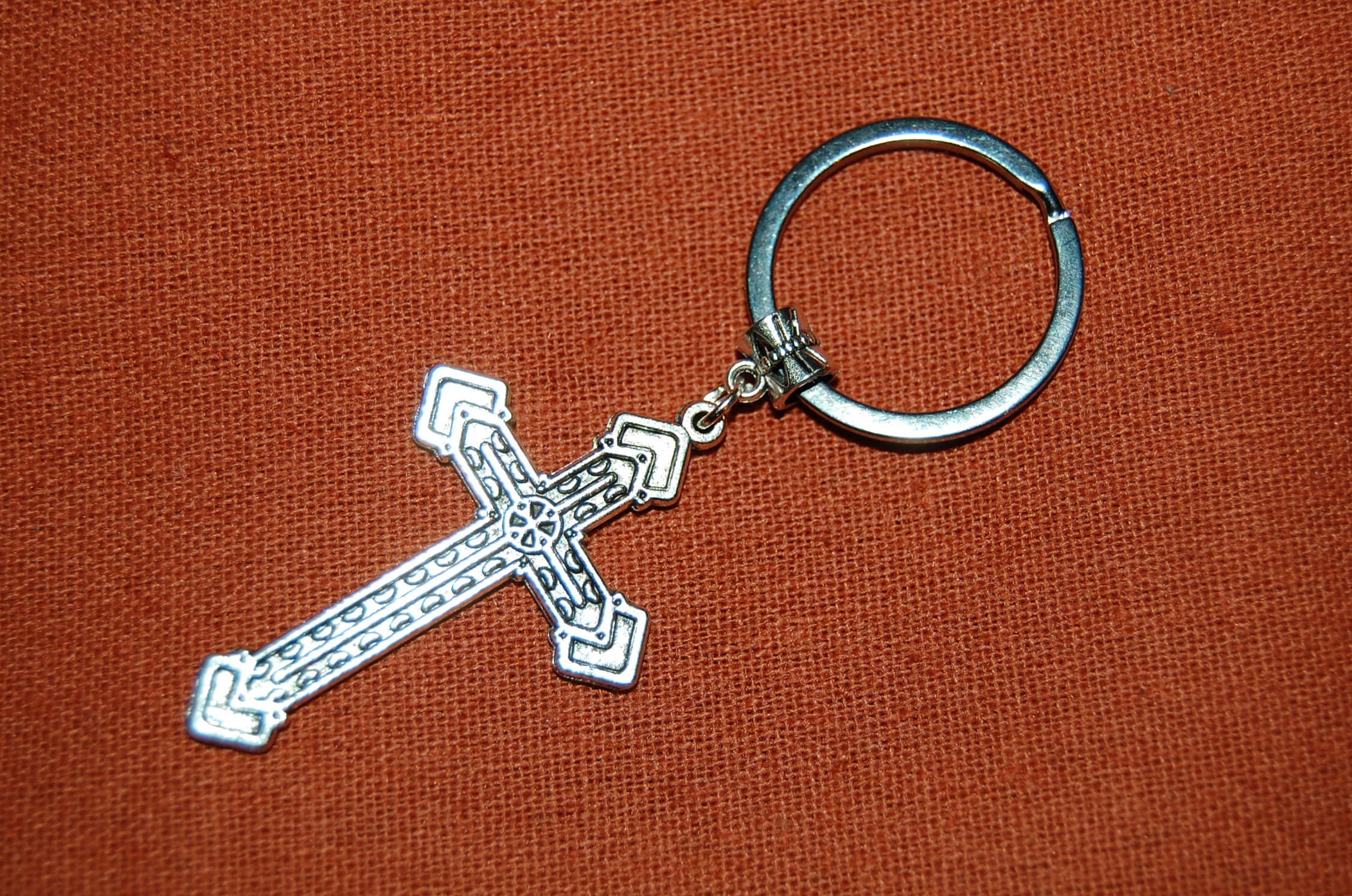 American Eagle Car Key Chain Für Männer, Christian Cross Car