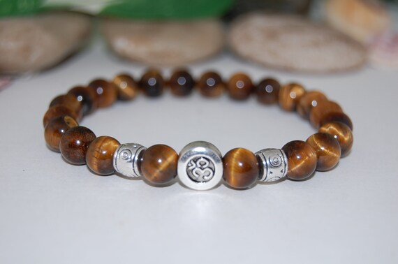 Bracelet Œil De Tigre 8mm - Élégant Stretch Homme/Femme