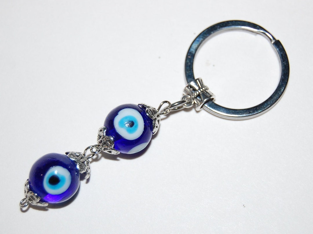 Evil Eye Keychain,hamsa Evil Eye Keychain,glass Evil Eye Ball,double
