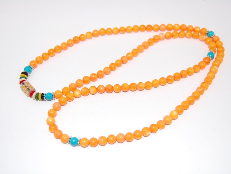 Orange Agate Necklace,108 Beads Mala Necklace,Orange Agate 6mm Beads,Stretchy,Orange Agate Bracelet,Prayer,Man,Woman,Protective,Yoga,Gift