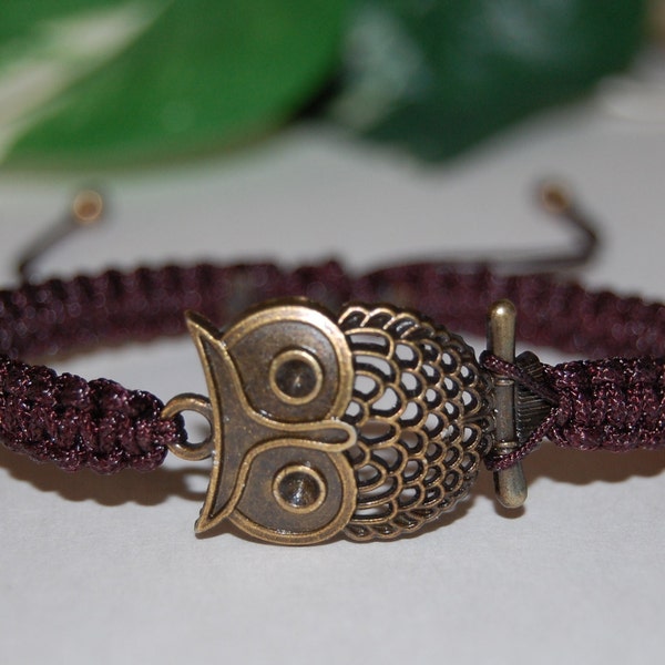 Bracelet Hibou,Bracelet Bonne Chance,Bracelet Cordon réglable,Prier,Hommes,Femme,Bracelet yoga,Mala,Protection,Méditation,Hibou,Cadeau