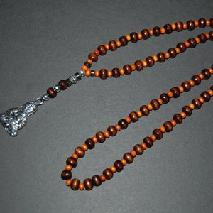 Buddha Necklace,Buddha Rosary Necklace,Wood Necklace,Buddha Wood Necklace,Men,Women,Prayer Necklace,Spirituality,Protection,Wood Necklace