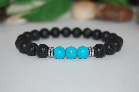 Lava Bracelet 8mm Beads volcano Lava Stone Bracelet man woman