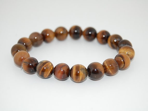 Tiger Eye Bracelet,8mm Tiger Eye Gemstone Beads,elastic Fits,man