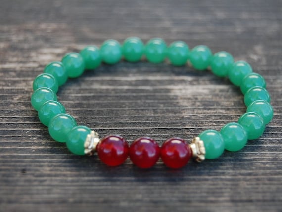 Jade Bracelet,Gemstone 8mm Round Beads,Elastic Bracelet Fit All,Gemstone Stretch Bracelet,Man,Woman, Beaded Jewelry,Gift,Good luck Bracelet