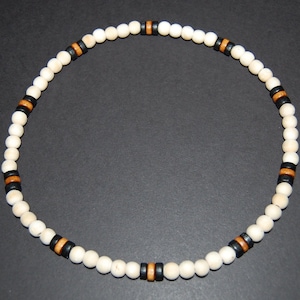 Men Beaded Necklace,Wood Beads Surfer Necklace,Boyfriend Necklace,Tribal Style,Chocker,Necklace for Men,Mens Wood Necklace,Gift for Him