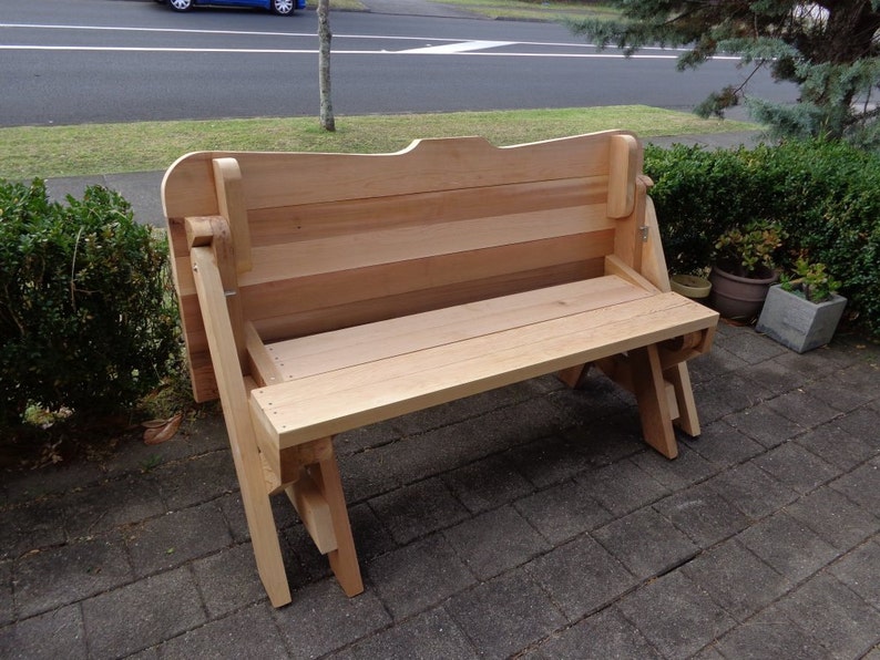 One piece folding bench and picnic table plans ...