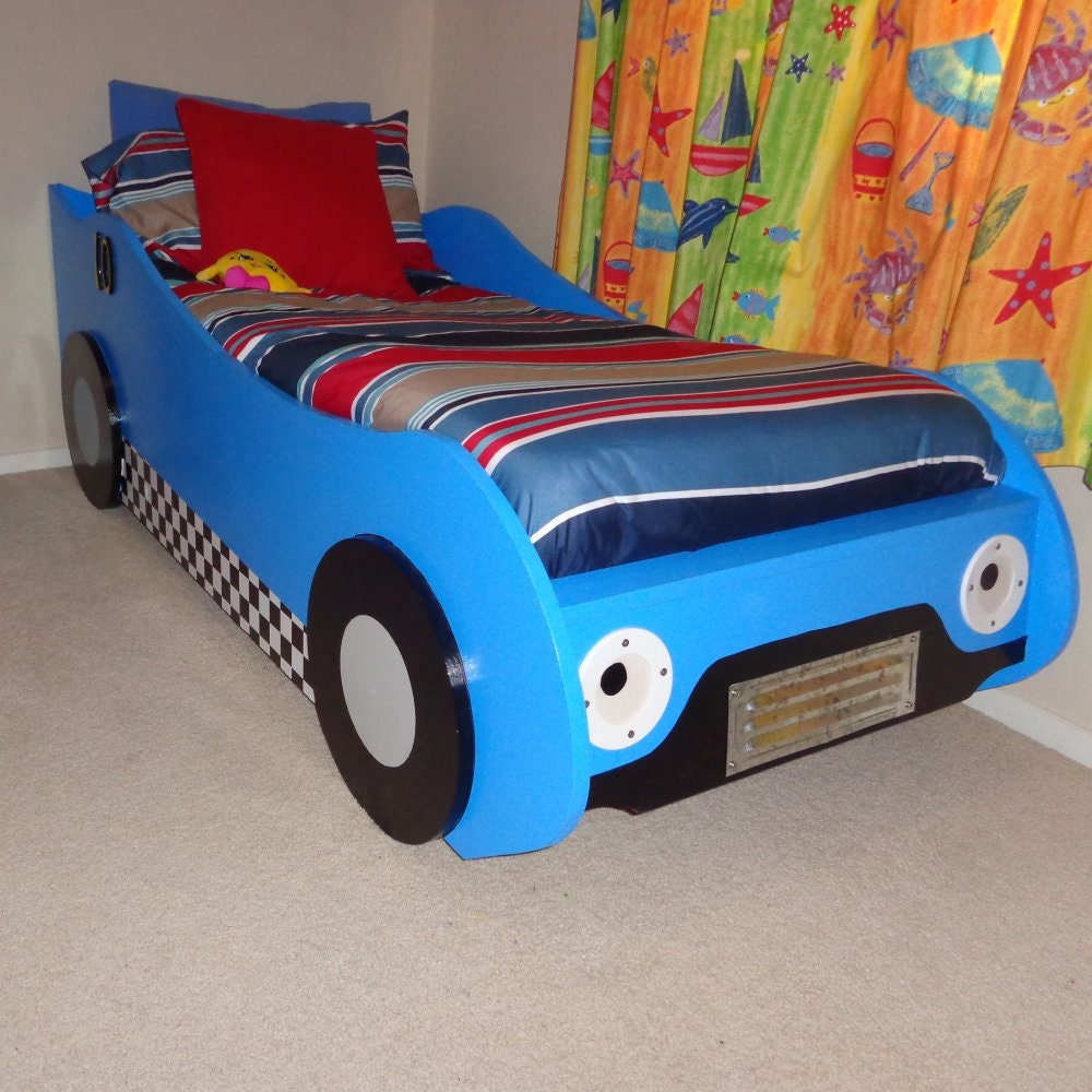 Smederij Actie schieten DIY Kids' Racing Car Bed Woodworking Plans - Etsy